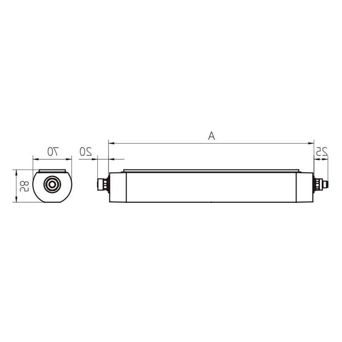 功率30W、尺寸 A= 790 mm x 70 mm、MQAL-60-SDN、A70121